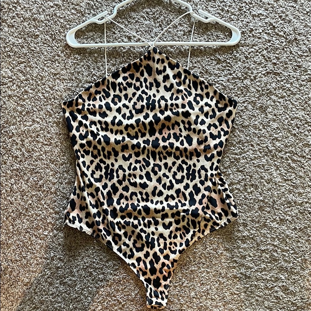 H&M Leopard Bodysuit Top